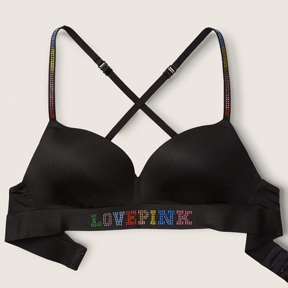 🌈 3pc LIMITED EDITION PINK 💎 BLING  Bra, Hipster, and Shortie Set 🌈 - Picture 3 of 16